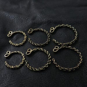 Solid Bronze Temple Rings from Medieval Poland (full set). Historical Reenactment