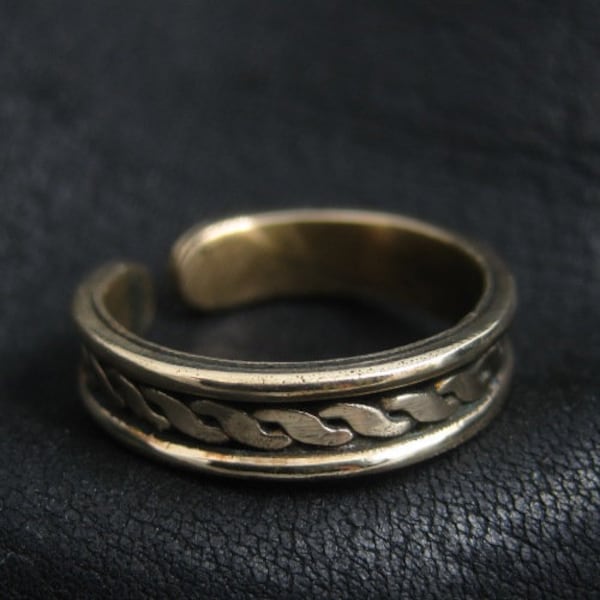 Solid Bronze Viking Finger Ring. Scandinavian. Nordic. Historical Reenactment.