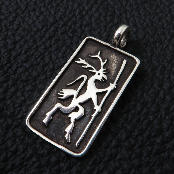 Pendentif Rubezahl en argent 925. Symbole païen Amulette Berggeist Rüpper Karkonosze