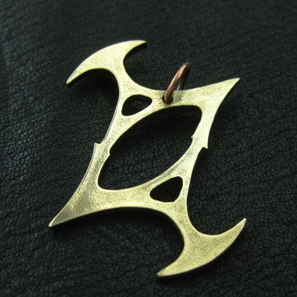 Solid Brass Planescape Torment Amulet. Symbol Dungeons and Dragons Geek