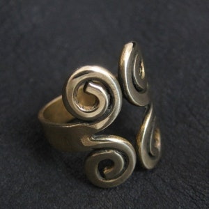 Solid Bronze Viking Finger Ring. Scandinavian. Nordic. Historical Reenactment.