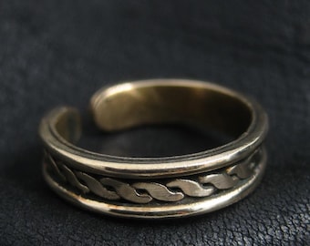 Solid Bronze Viking Finger Ring. Scandinavian. Nordic. Historical Reenactment.