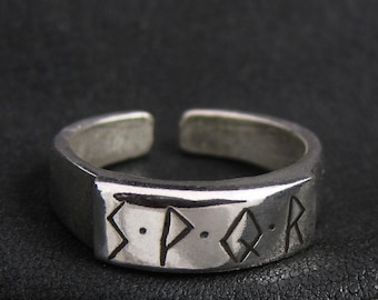 925 Silver SPQR Ring from Ancient Rome. Roman Empire Historical Reenactment.