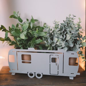 Airstream travel trailer camper flower planter gifts for him gifts for campers vintage airstream retro plant holder indoor planter airstream