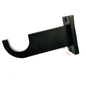 set of 2 modern metal curtain brackets matte black curtain bracket wrought iron curtain bracket wall mount