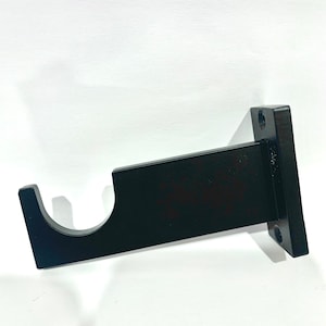 set of 2 modern metal curtain brackets matte black curtain bracket wrought iron curtain bracket wall mount