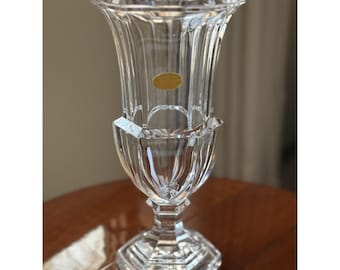 Vintage Bleikristall Vase Bleikristall Goebel Deutsche Schwere Klare 10 ”EUC