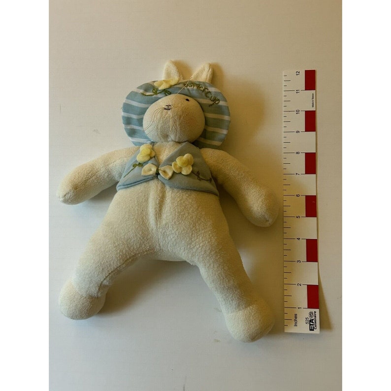 2002 HALLMARK Bunnies by the Bay BUTTERCUP Blue Hat Bunny Rabbit Plush ...