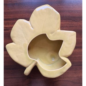 KAY FINCH MCM Pottery Leaf Vase or Planter Green California 7”