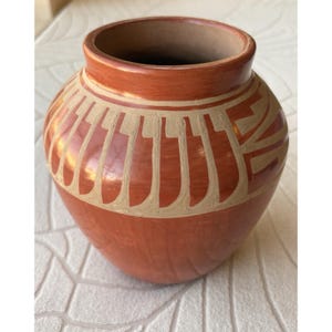 Native American Pottery Red Clay Signed San Ildefonso Pueblo