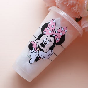 Starbucks Disney Minnie Pink Tasse | Minnie Starbucks Tasse | Minnie Becher | Ästhetische Starbucks-Tasse | Personalisierte Tasse | Disney Tasse