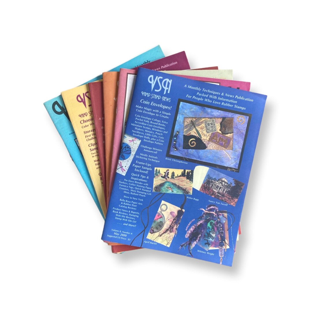 Rubber Stamp Magazine Vamp Stamp News May 2000 Vintage Craft Etsy