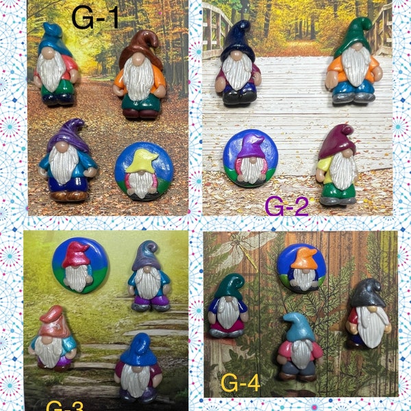 Garden Gnome Magnets, Set of 4