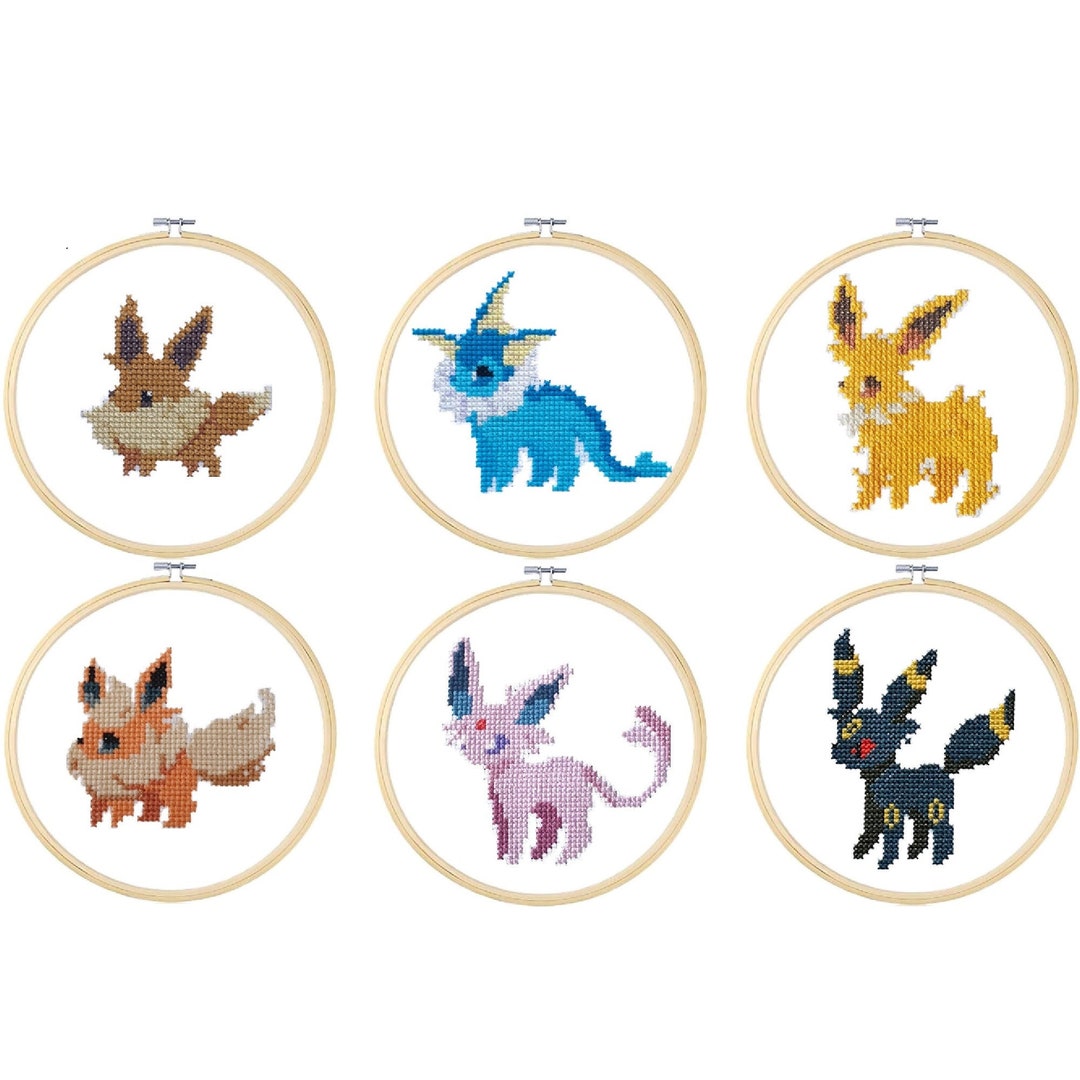 Eeveelutions Pokemon Cross Stitch Pattern Etsy Australia