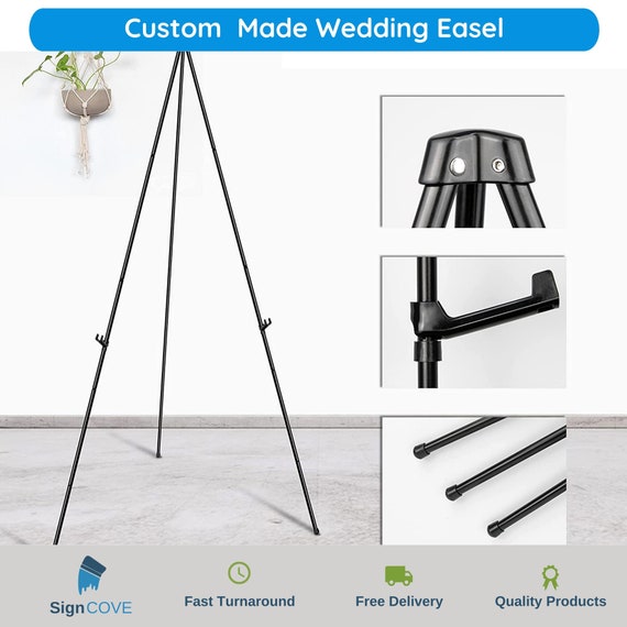 Black Easel Stand, Black Easel for Frame, Black Wedding Easel, Wedding Black  Decor, Easel Black up to 20lbs, up to 30 X 40 Inches 