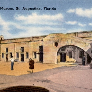 Castillo de San Marcos St Augustine FL Vintage Postcard