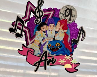 Demon Hunter 3D Cake topper, K-Pop Movie Cake Topper, Birthday Party Decoration, Custom Kpop Inspired Cake Topper, Movie Theme Party Decor