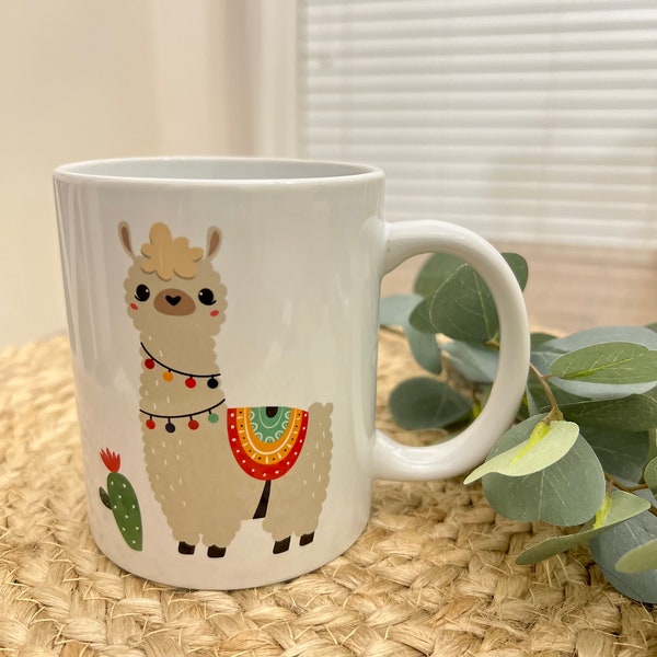 Llama Coffee Mug, Birthday Gift, Llama Gift, Cute Llama Mug, Llama Gift Mug Llama Mug, Cute Mug,Gift Mug,Cute Llama Face Mug, Llama Gift Mug