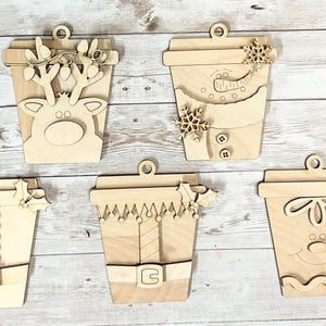 Weihnachtsanhänger latte | Geschenkkartenhalter