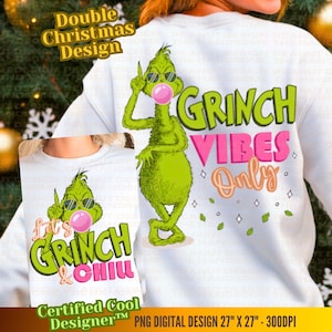 Grinch Blowing Bubble PNG, Grinch PNG File, The Grinch Png Sublimation Design, Christmas PNG, Trendy Christmas, Vintage Christmas png