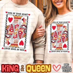 King and Queen png, King of Hearts Valentine png, Valentines Day Couples png, valentine png, Retro Valentines png, Be Mine Valentine Png