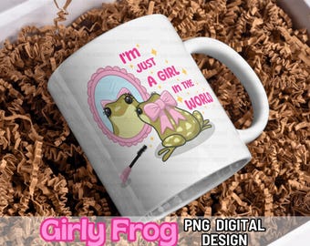 File PNG &quot;Sono solo una ragazza&quot;, PNG &quot;Ragazza carina&quot;, Design PNG alla moda per ragazze, Design popolare per la sublimazione di PNG, PNG alla moda, Design digitale solo