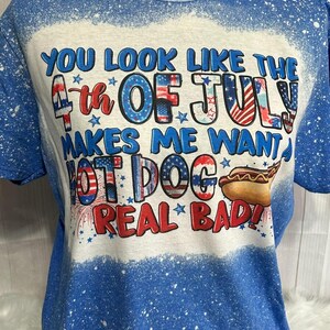 4th of July bleached tee