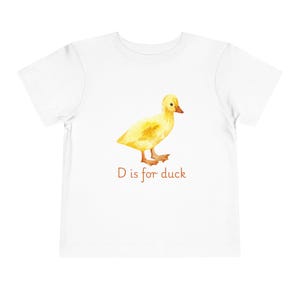Cute Toddler Tee with Duck Design - Perfect for Kids, Easter, Spring, Birthdays, Learning Letters, Gift