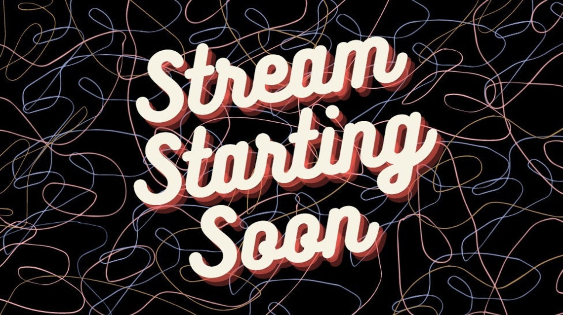 Bright Line Art Stream Overlay & Waiting Screens Twitch - Etsy Canada