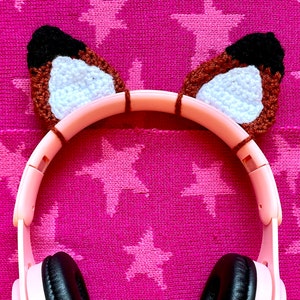 Fox Ear Crochet Headphone Accessory