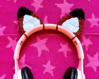 Fox Ear Crochet Headphone Accessory