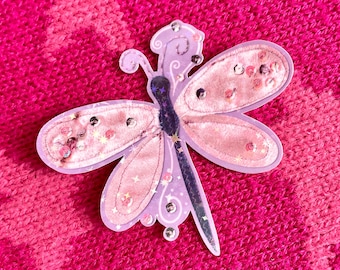 Y2K Whimsical Nostalgic Dragonfly Holographic Sparkle Waterproof Vinyl Sticker
