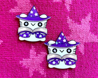 Wizard Cat Sparkly Waterproof Vinyl Sticker
