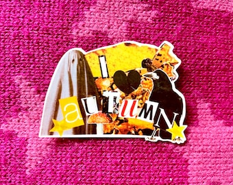 I Love Autumn Waterproof Vinyl Sticker