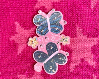 Y2K Whimsical Nostalgic Butterfly Holographic Sparkle Waterproof Vinyl Sticker