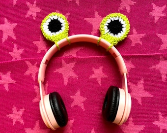 Frog Eyes Crochet Headphone Accessory