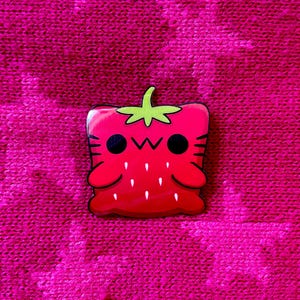 Strawberry Cat Waterproof Vinyl Sticker