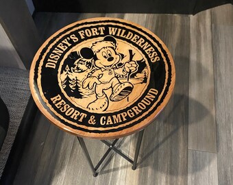 Fort Wilderness Inspired Small Folding Table