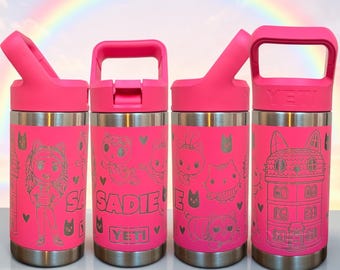Gab’s Doll House Theme Kids 12 oz Yeti Jr Engraved Tumbler Personalized