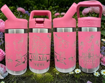 Sleeping Princess Theme Kids 12 oz Yeti Jr Engraved Tumbler Personalized
