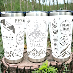 20 oz Velaris Tumbler, ACOTAR merch,City of Starlight gift-Laser engraved insulated stainless steel (hot and cold) smut book mug