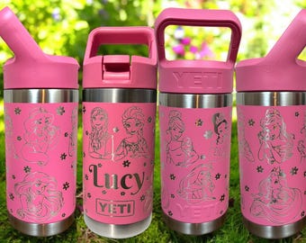 Princess Theme Kids 12 oz Yeti Jr Engraved Tumbler Personalized