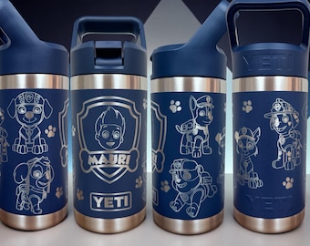 Pup Patrol Theme Kids 12 oz Yeti Jr Engraved Tumbler Personalized