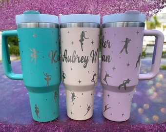 40 oz Dancer Customizable Tumbler,-Laser engraved insulated stainless steel (hot and cold) mug