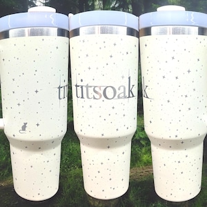 40 oz TITSOAK Tumbler, Vampire and Werewolf inspired-Laser engraved insulated stainless steel hot and cold mug