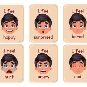Emotion Flashcards, Feelings Flash Cards, Montessori Materials, Homeschool Printables, Emotions Chart, School, Classroom, Preschool