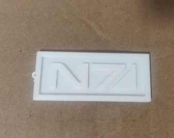 Mass Effect - N7 Keyring/Pendant (Ready to paint)