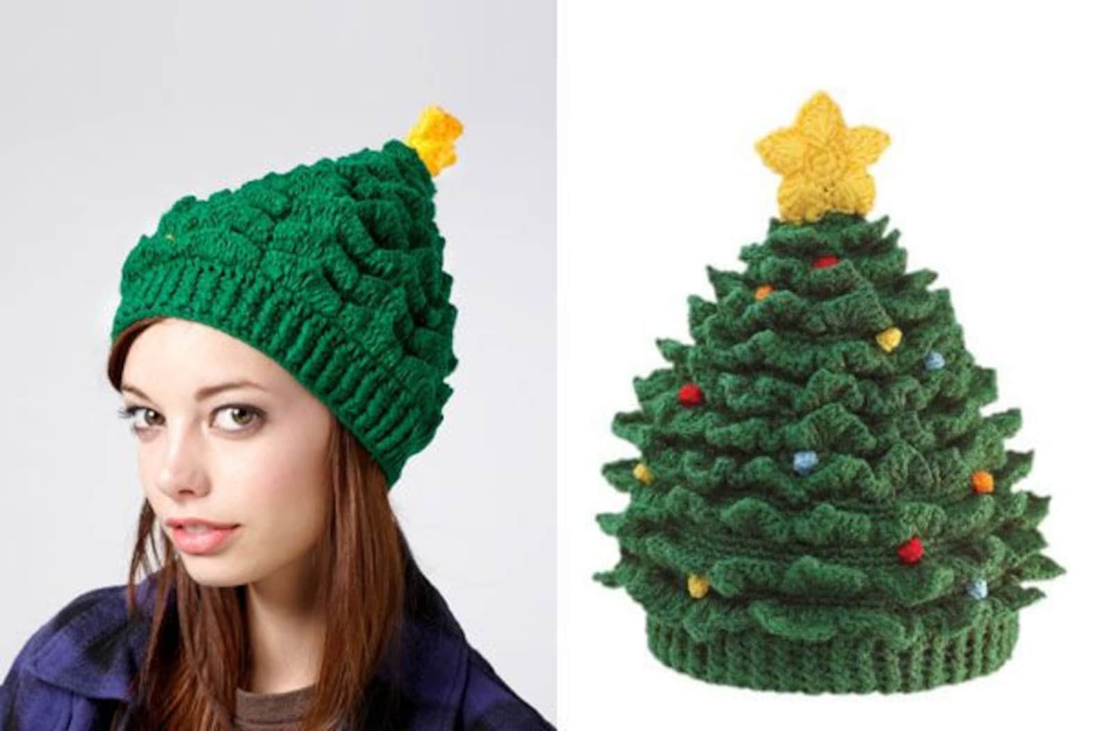 Handmade Knitted Hat Christmas Tree Hat Gift Thanksgiving Best Etsy