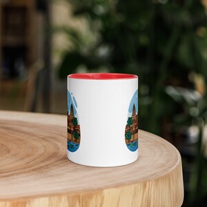 Cambodian Microwave Safe Mug with Color Inside | Angkor Wat Cup | Holiday Gift | Christmas Present