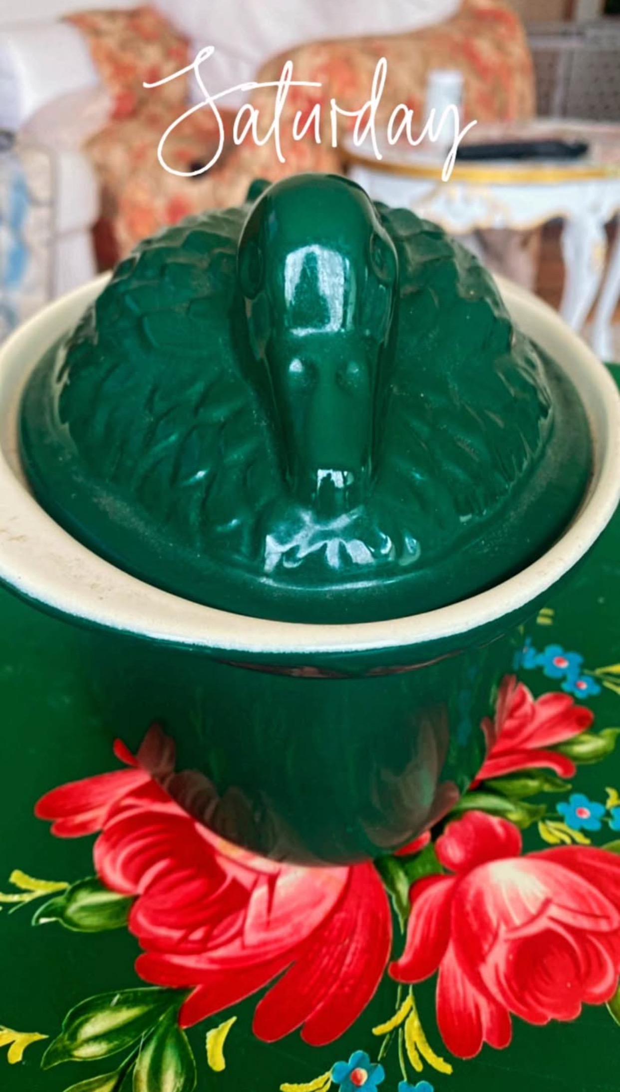 cast iron duck casserole dish